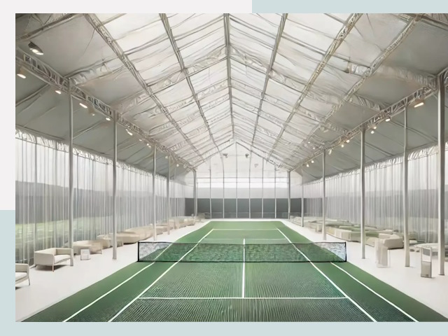 Строительство теннисных кортов в Ялуторовске