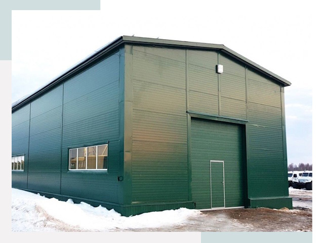 Двускатные ангары в Ялуторовске