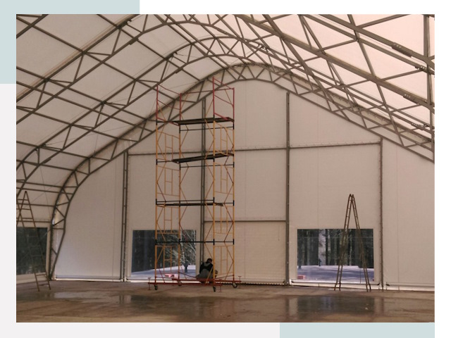 Шатровые ангары в Ялуторовске