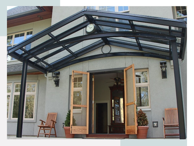 Козырьки металлические в Ялуторовске