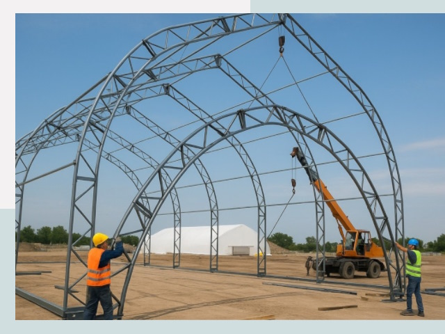 Монтаж ангаров в Ялуторовске от 620 руб. - Надежно и быстро